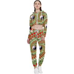 Love Avatars Characters Roles Yin Yang Cropped Zip Up Lounge Set by Paksenen