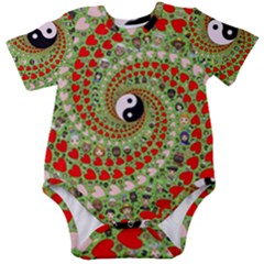 Love Avatars Characters Roles Yin Yang Baby Short Sleeve Bodysuit by Paksenen