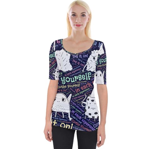 Experience Feeling Clothing Self Wide Neckline T-shirt by Paksenen