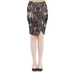 Mental Human Experience Mindset Pattern Midi Wrap Pencil Skirt by Paksenen