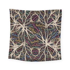 Mental Human Experience Mindset Pattern Square Tapestry (small)