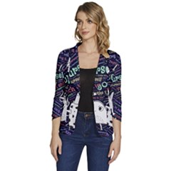 Experience Feeling Clothing Self Women s One-button 3/4 Sleeve Short Jacket by Paksenen