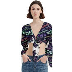 Experience Feeling Clothing Self Trumpet Sleeve Cropped Top