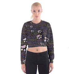 Footprints Path Mystery Unknown Cropped Sweatshirt by Paksenen