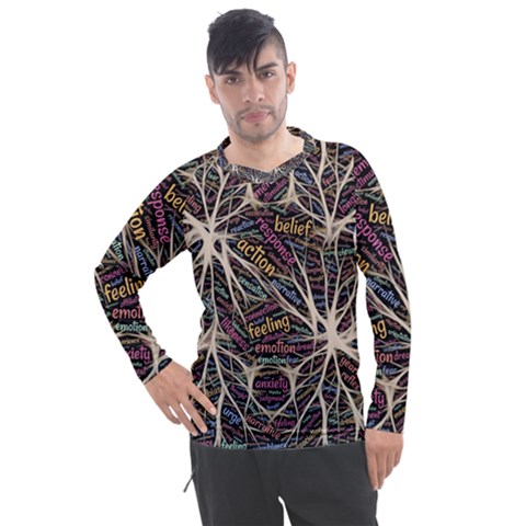 Mental Human Experience Mindset Pattern Men s Pique Long Sleeve T-shirt by Paksenen