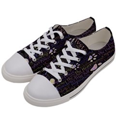 Footprints Path Mystery Unknown Men s Low Top Canvas Sneakers by Paksenen