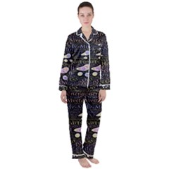 Footprints Path Mystery Unknown Women s Long Sleeve Satin Pajamas Set	 by Paksenen