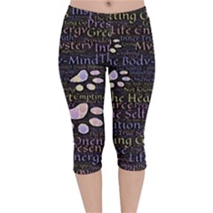 Footprints Path Mystery Unknown Velvet Capri Leggings  by Paksenen