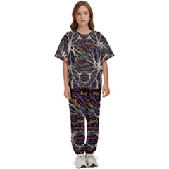 Mental Human Experience Mindset Pattern Kids  T-shirt And Pants Sports Set by Paksenen