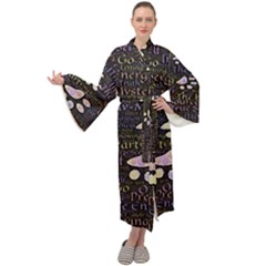 Footprints Path Mystery Unknown Maxi Velvet Kimono by Paksenen