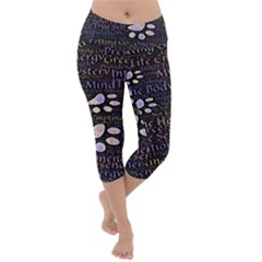 Footprints Path Mystery Unknown Lightweight Velour Capri Yoga Leggings by Paksenen