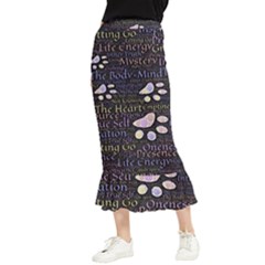 Footprints Path Mystery Unknown Maxi Fishtail Chiffon Skirt by Paksenen