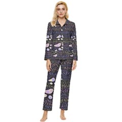 Footprints Path Mystery Unknown Womens  Long Sleeve Velvet Pocket Pajamas Set by Paksenen