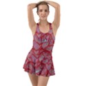 Love Hearts Valentine Red Symbol Ruffle Top Dress Swimsuit View1