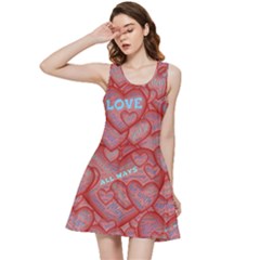 Love Hearts Valentine Red Symbol Inside Out Racerback Dress by Paksenen