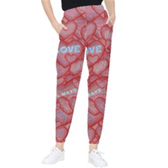 Love Hearts Valentine Red Symbol Women s Tapered Pants by Paksenen