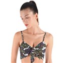 Time Nonlinear Curved Undirected Woven Tie Front Bralet View1