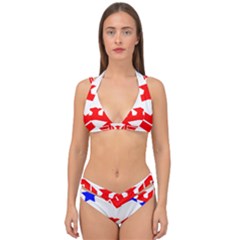 Eagle Star Double Strap Halter Bikini Set by Bedest