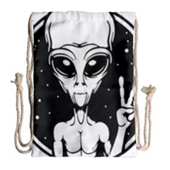 Alien Ufo Drawstring Bag (large) by Bedest