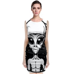 Alien Ufo Sleeveless Velvet Midi Dress by Bedest