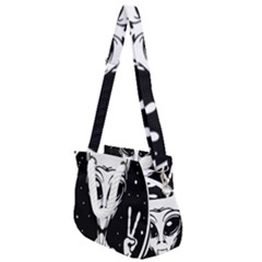 Alien Ufo Rope Handles Shoulder Strap Bag by Bedest