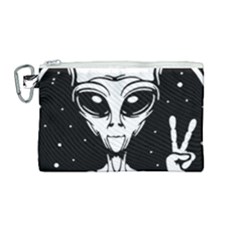 Alien Ufo Canvas Cosmetic Bag (medium) by Bedest