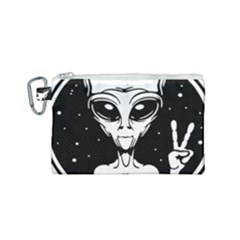 Alien Ufo Canvas Cosmetic Bag (small) by Bedest