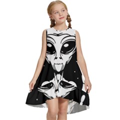 Alien Ufo Kids  Frill Swing Dress by Bedest