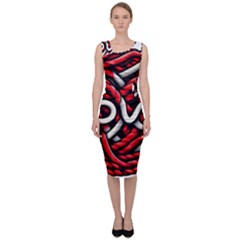 Love Rope Cartoon Sleeveless Pencil Dress