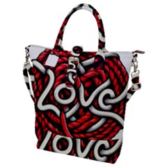 Love Rope Cartoon Buckle Top Tote Bag by Bedest