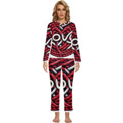 Love Rope Cartoon Womens  Long Sleeve Lightweight Pajamas Set by Bedest