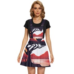 Tree Lake Bird Apron Dress