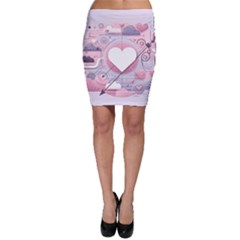 Heart Love Minimalist Design Bodycon Skirt by Bedest