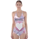 Heart Love Minimalist Design Cut-Out One Piece Swimsuit View1