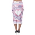 Heart Love Minimalist Design Midi Pencil Skirt View2