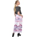 Heart Love Minimalist Design Velour Split Maxi Skirt View2