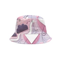 Heart Love Minimalist Design Inside Out Bucket Hat (kids) by Bedest