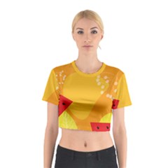 Watermelon Flower Cotton Crop Top by Bedest