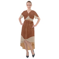 Sunrise Sunset Desert Wall Art Front Wrap High Low Dress by Bedest