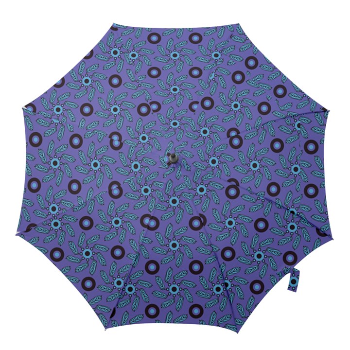 Floral Seamless Pattern Hook Handle Umbrellas (Small)