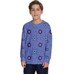 Floral Seamless Pattern Kids  Crewneck Sweatshirt by Ket1n9