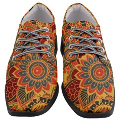 Bright Seamless Pattern With Paisley Mehndi Elements Hand Drawn Wallpaper With Floral Traditional In Women Heeled Oxford Shoes by Ket1n9