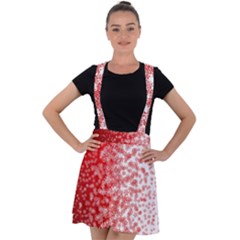 Christmas New Year Snowflake Deer Velvet Suspender Skater Skirt