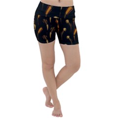 Abstract Art Pattern Warm Colors Lightweight Velour Yoga Shorts by Ndabl3x