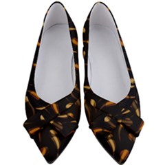 Abstract Art Pattern Warm Colors Women s Bow Heels