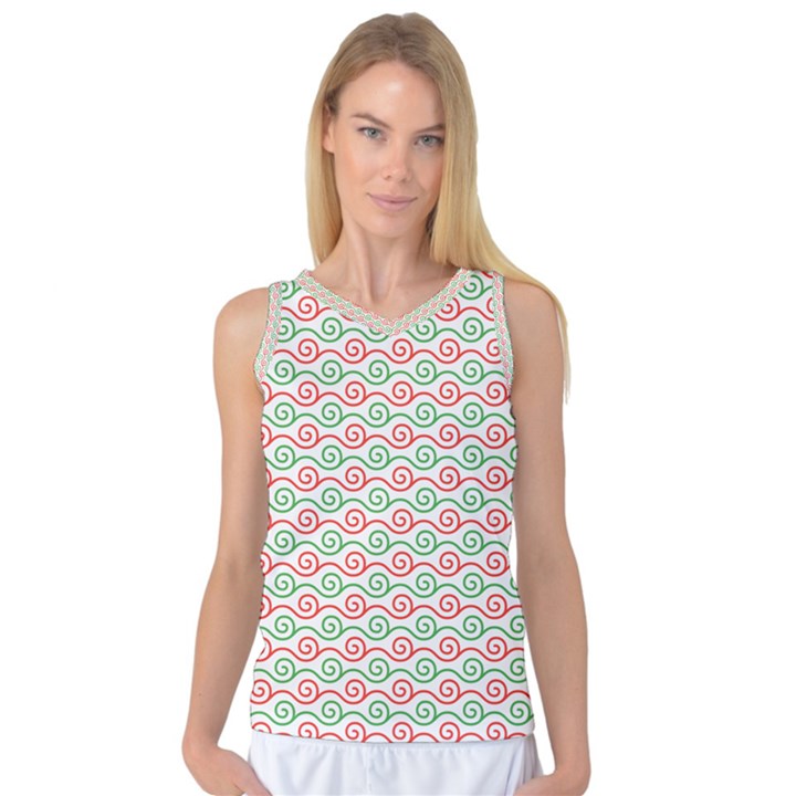 Spiral Geometry Pattern Women s Basketball Tank Top