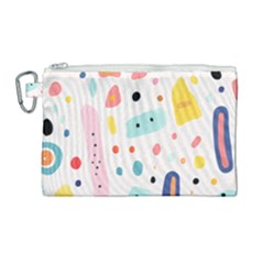 Abstract Seamless Colorful Pattern Canvas Cosmetic Bag (large) by Ndabl3x