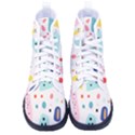 Abstract Seamless Colorful Pattern Men s High-Top Canvas Sneakers View1