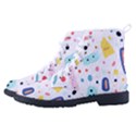 Abstract Seamless Colorful Pattern Men s High-Top Canvas Sneakers View2