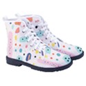 Abstract Seamless Colorful Pattern Men s High-Top Canvas Sneakers View3